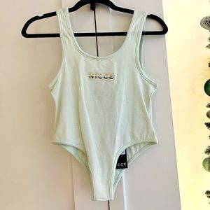 NWT NICCE Mint Logo Bodysuit